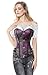 Charmian Women's Steampunk Gothic Brocade Steel Boned Bustier Corset with Buckle