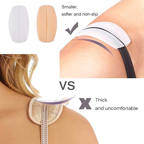 Lady Up 4 Pairs Soft Silicone Bra Strap Cushions Holder Non-slip Shoulder Pads Ease Shoulder Discomfort