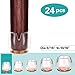 MelonBoat 24 Pack Chair Leg Floor Protectors, Fit Round Leg 9/16 to 5/8 inches, Chair Leg Caps with Furniture Felt Slider Glide Pads, A-RD015, Fit Round Leg Diameter 0.55''-0.63''