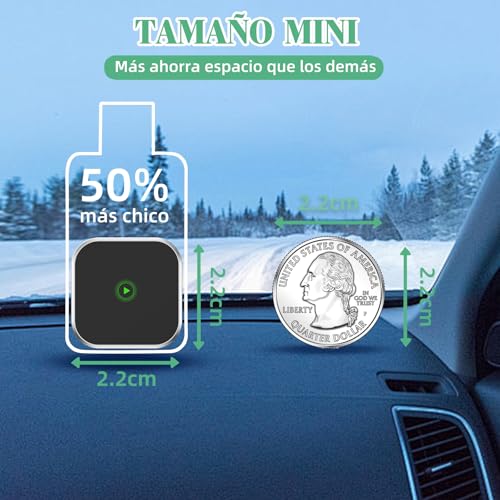 YOUKOYI Adaptador CarPlay inalámbrico 2026 Actualiza CarPlay por Cable a inalámbrico, diseño Mini USB para Coches con Apple CarPlay por Cable Integrado, Plug and Play