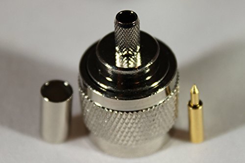 10 N Male Plug Crimp for RG58 RG142 RG400 RFC195 Connectors; US Stock; Fast Ship