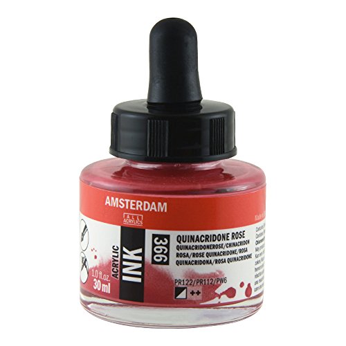 Royal Talens Amsterdam Acrylic Ink, 30ml Bottle with Dropper, Quinarose (17203660)
