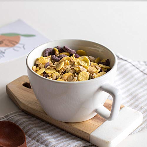 Teetassen,Kaffeebecher Kaffeetassen Keramik,Keramik Wasser Tasse Trinkbecher Einfache Weiße Tasse Nach Hause Frühstück… – Bild 3