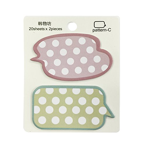 Wrapables Talking Bubble Memo Sticky Notes (Set of 2), Exclamation and Dot