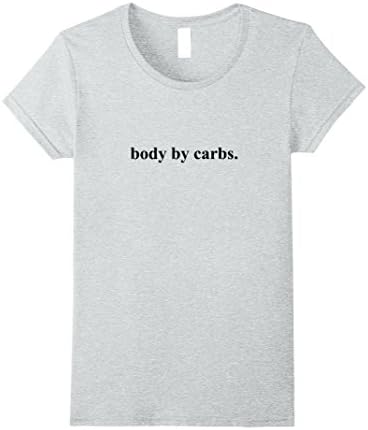 Womens JayTee Trading Company: body by carbs. T-Shirt Medium Heather Grey