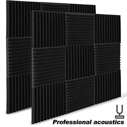 12 Pack Acoustic Panels, ALPOWL Acoustic Foam Panels 1" X 12" X 12" Inches, Soundproof Wall
