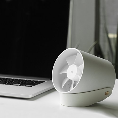 Mini USB Powered Desk Fans,UBaymax Creative Quiet Desktop Small Fan with Touch Control Table Fan White
