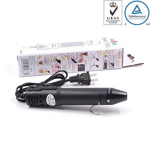 mofa Heat Pen,Mini Heat Gun,Hot Air Pen Tools Shrink Pen with Stand For DIY Embossing And Drying Paint Multi-Purpose Electric Heating Nozzle 130W 110V (Black,Black)