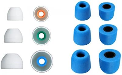 12 pcs (WHB-BLMF-sB) S/M/L Hybrid and Memory Foam Replacement Set Earbuds Eartips Adapters Compatible with Sony in-Ear Earphone Headsets