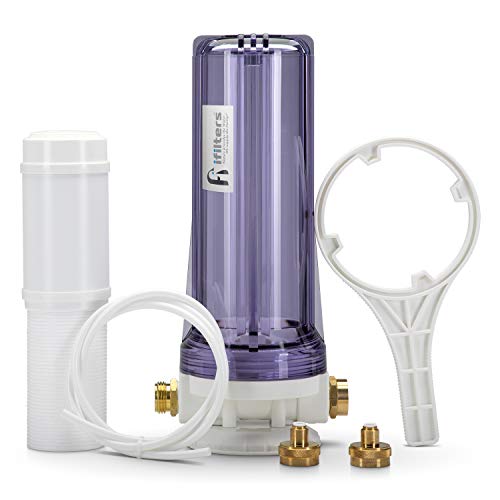 Premium Dual RV/Marine Water Softener Regeneration Kit and Water Filter, Reduces Bad Taste, Odor, Sediment, Chlorine