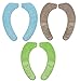 Sinland Paste-type Portable and Washable Toilet Seat Warmer Toilet Seat Cover Cushion Pads (Blue+Green+Light Brown) 15.7inchx3.1inch