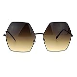 SA106 Gradient Color Lens Oversized Octagon Retro Hippie Groove Sunglasses