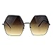 SA106 Gradient Color Lens Oversized Octagon Retro Hippie Groove Sunglasses