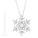 Sterling Silver 1 ct Created White Sapphire Snowflake Pendant