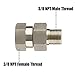 M MINGLE Pressure Washer Swivel, 4500 PSI, 3/8'' NPT-M Male Thread Fitting, Stainless Steel