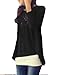 Allegra K Women's Scoop Neck Long Sleeve Asymmetric Hem Loose Stretchy Top