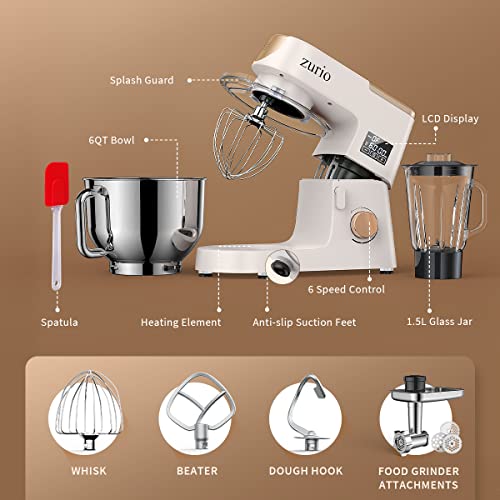 Stand Mixer, [2022 Ver] Updated Fermentation Dough Mixer 6+F, 5IN1 Multifunctional Household