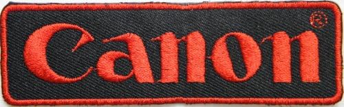 Canon DSLR Digital Camera Logo Patch Sew Iron on Embroiderd Applique Collection Cloth Badge