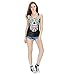 Ensasa Women's Fashion Skull Flower Camisole Halter Top Sleeveless T-Shirt, XX-Large