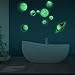 Kids Room Wall Stickers Glow in the Dark Decor Solar System Glowing Decals Wallpaper Decorations for Boys and Girls