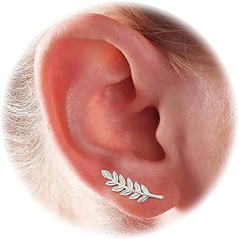 Little Feather Leaf Stud Earring Women Earrings