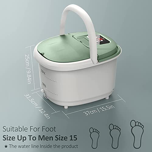 Turejo Foot Spa, Foot Bath Spa with Heat and Massage, 6 Motorized