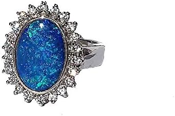 Australian Opal Direct PRINCESS DELIGHT STERLING SILVER OPAL RING