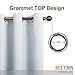 NICETOWN Greyish White Room Darkening Curtain Panels - Window Treatment Thermal Insulated Grommet Room Darkening Curtains/Drapes for Bedroom (2 Panels, 52 by 63, Greyish White)