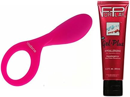 Nalone Tango Unisex Vibrating Love Ring Pink with Free Water-based Hypoallergenic Personal Lubricant 2.2 Oz Tube Forplay Gel Plus