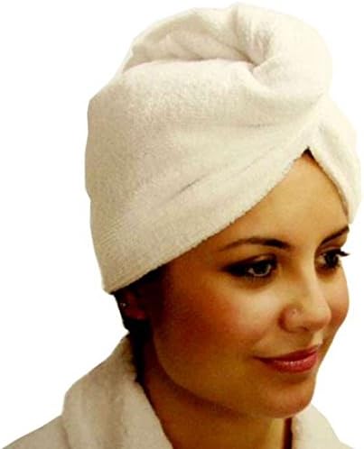 Hair Towel Twist Hair Drying Wrap Super Absorbent Terry Fabric Cream Color