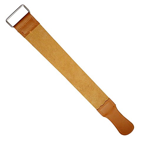 BlueCosto 18" Straight Razor Strops Leather Sharpening Strap Barber Strop