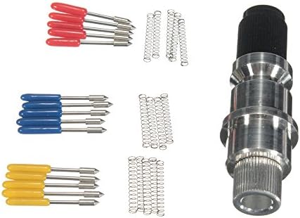 Kitspro CB09 CB09U Graphtec Blade Holder Base with 15pcs (30/45/60 Degree) Graphtec Blade Vinyl Cutter Plotter Cutting Blades Silhouette Cameo