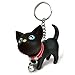 Suppion Cat Kitten Keychain Keyring Bell Toy Lover Key Chain Rings for Handbag (Black)