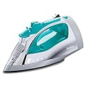 Sunbeam Steam Master GCSBSP-201-FFP 1400 Watt Large Anti-Drip Non-Stick Stainless steel Soleplate Iron with Variable Steam Control and 8' Retractable Cord, Chrome/Teal