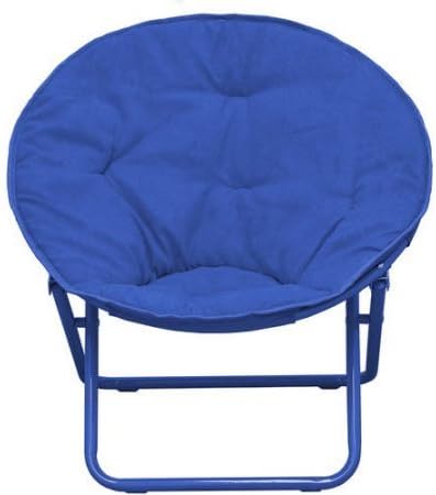 American Kids Bedding WK656330 Solid Faux-Fur Saucer Chair, Polyester Fabric Content, Navy (1, Navy)