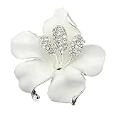 niceEshop(TM) EerWomen Fashion Colorful Rose Flower Elegant Rhinestone Brooch Pin