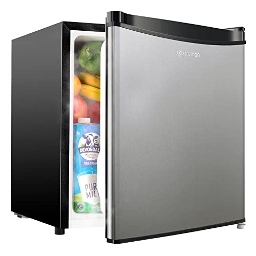 Upstreman 1.7 Cu.ft Mini Fridge With Freezer, Adjustable Thermostat