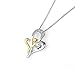 925 Sterling Silver Mother Daughter Necklace with Swarovski Crystals Birthday Gifts for Mom (Mother Love)
