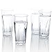 PEMOTech Plastic Drinking Glasses, [4 Pack] 16 Oz Restaurant Quality Clear Acrylic Drinking Glasses Cups Set, 100% BPA-free Unbreakable Glasses Water Tumblers Dishwasher Safe Plastic Glassware Set