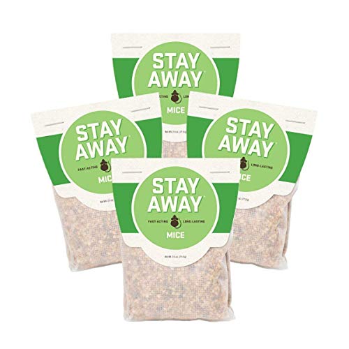 Stay Away Mice Repellent Pest Control - All Natural, Repels Mice with No Mess,and Environmentally Friendly, 4 Scent Pouches (Not for Sale in DC, NM, MS, CT, ME, SD, in, PR)