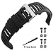 Picowe Watch Band Strap Replacement Kits Soft Rubber Watch Band, Adjustable Watch Replacement Watch Accessories for Suunto Ambit 1/2/2S/2R/3 Sport/3 Run/3 Peak, Screwdriver and 4 Screws Included