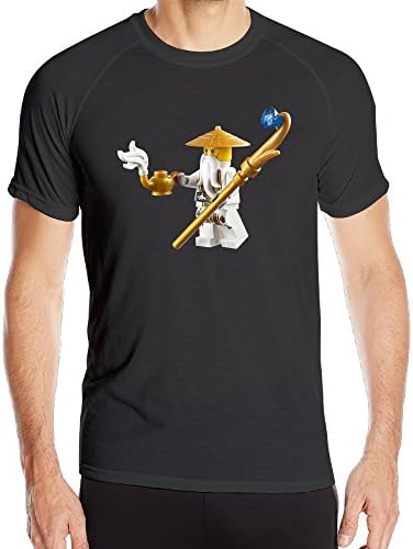 DETED Men's Ninjago Masters Of Spinjitzu Quick Dry Sport Tee SizeM Black