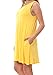 CALIPESSA Womens Summer Plain Sleeveless Pocket Loose Casual Swing T-shirt Dress