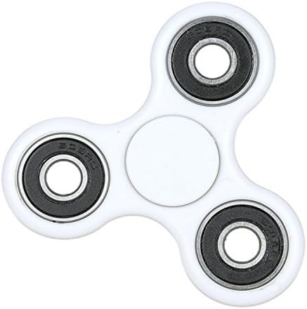 Martheroll Tri Fidget Hand Spinner Finger Toy Bearing ADHD Focus Anxiety Relief Toys Great Gift (White)