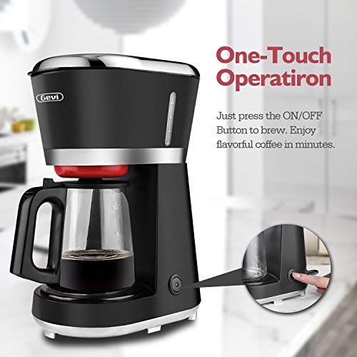 Gevi Coffee Maker 5 Cup with Small Drip Coffeemaker