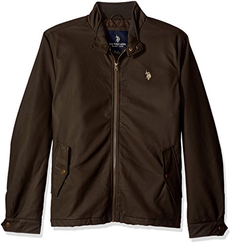 U.s. polo assn. men s p.u. barracuda jacket, dark brown…