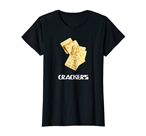 Womens Crackers Couple Costume T Shirt - Cheese and Crackers Large Black