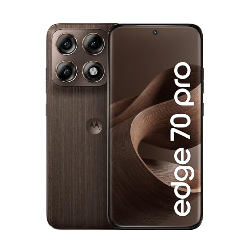 Smartphone Motorola Edge 70 PRO 5G - 256GB 24GB (12GB RAM+12GB Ram Boost), 4 câmeras de 50MP, Tela 1.5K extreme AMOLED 144Hz, Bateria 6500 mAh, IP68/IP69 - Madeira
