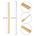 20 Pieces 7.5 inch Reusable Bamboo Drinking Straws Alternative to Plastic Kids Straws Includes 2 Pieces Nylon Cleaning Brushes
