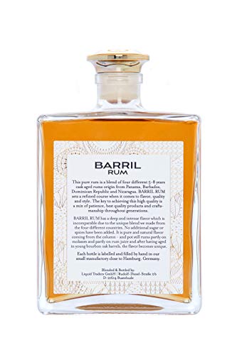 Barril Rum | Barril Unique Cask Aged Rum | 500 ml | Blend aus vier Rumsorten | Tiefer & Intensiver Geschmack | In Bourbon-Eichenfässern gereift | 42% Vol. – Bild 6